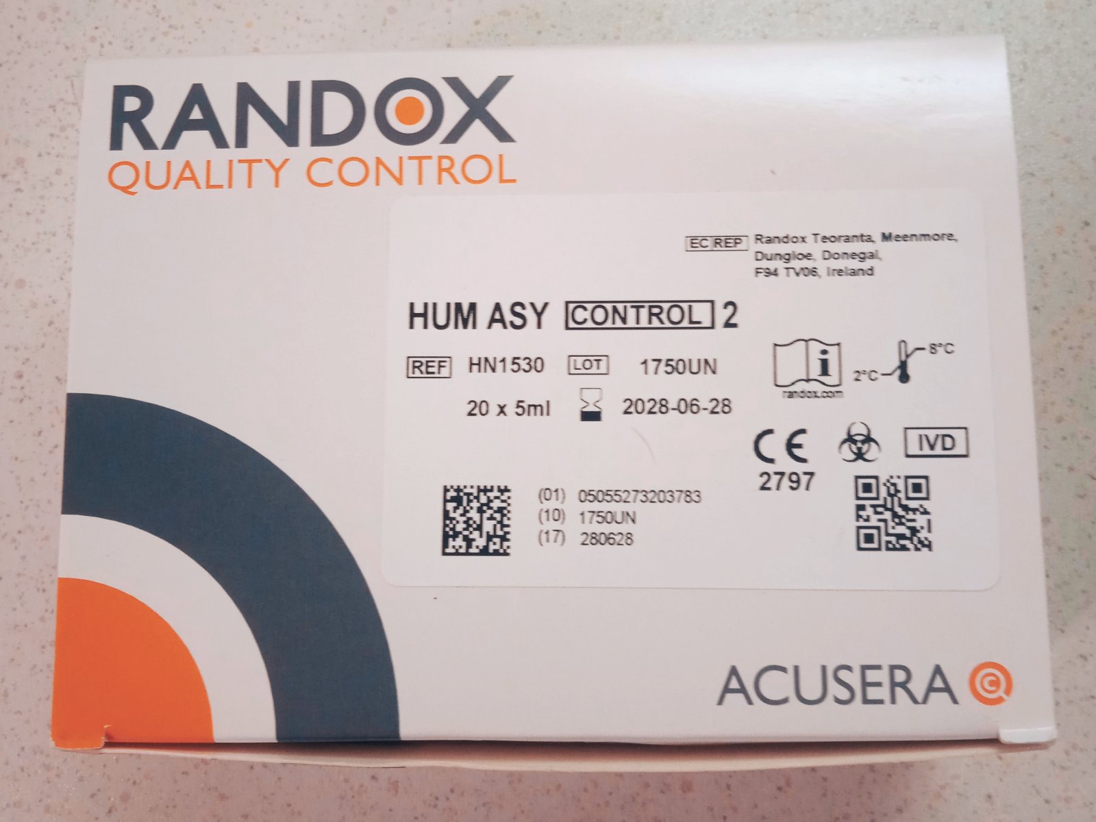 Контрольна мульти-сироватка (людська) - Рівень 2.,HN1530.,для Мульти експрес-аналізатора Pointcare М4